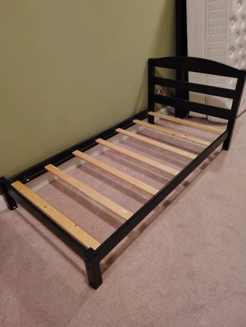 Solid Wood Twin Bed — Like New for $65 (Local pickup only)