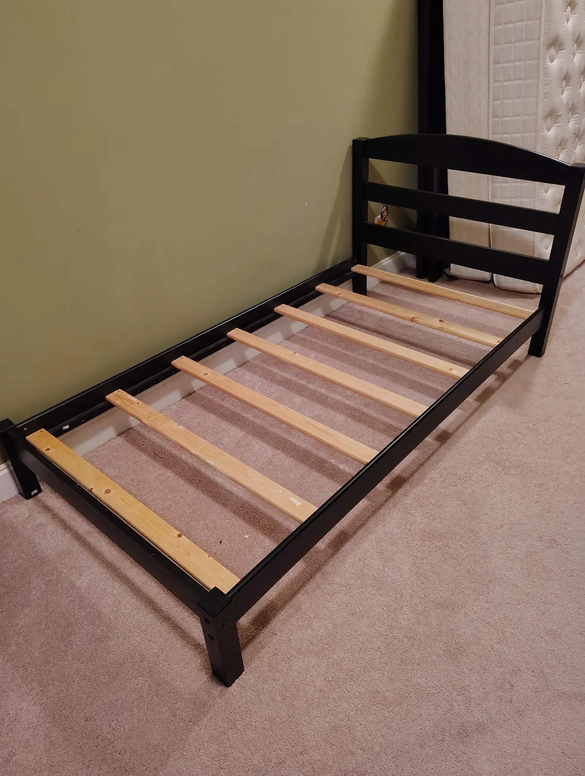 Solid Wood Twin Bed — Like New for $65 (Local pickup only)